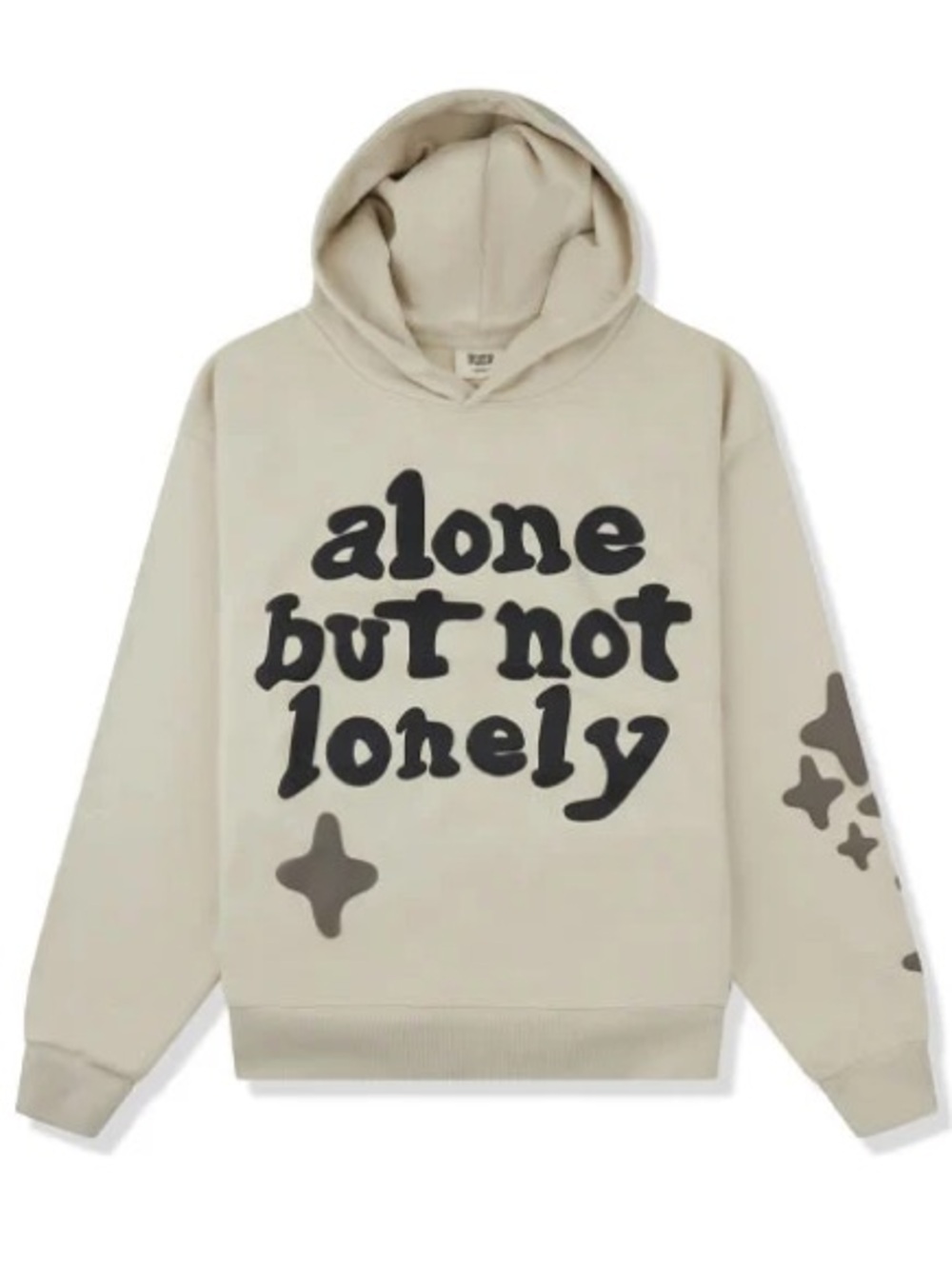 Broken Planet Alone but not lonely Hoodie in Bone White